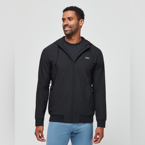 Travis Mathew Wanderlust Hoodie Jacket Black Full Zip Golf - Picture 1 of 6